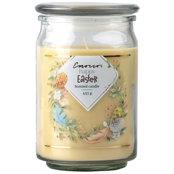 Emocio Happy Easter scented candle glass with glass lid 453 g 93 x 142 mm