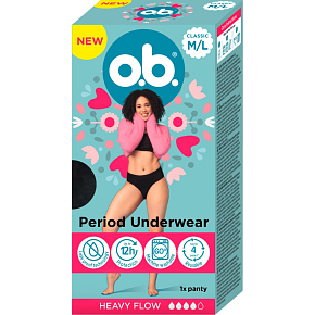 O.B. menstrual panties, size M/L, 1 pc