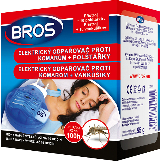 Bros electric mosquito repeller + pads 10 nights