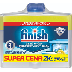 Finish Lemon Dishwasher Cleaner Duopack, 2× 250 ml