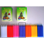 Romantic light Christmas candles box, burning 90 minutes purple 12 pieces