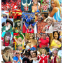 Arch tattoo decals on face and body Croatia flag 3 motif