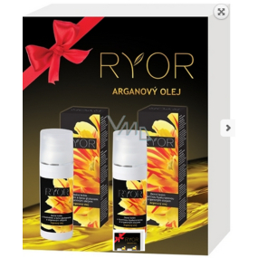 Ryor Argan oil with hyaluronic acid Day cream 50 ml + silk, beta-glucan and argan oil night cream 50 ml, cosmetic set