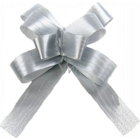 Cockade ribbon drawstring decorative silver 50 cm