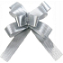 Cockade ribbon drawstring decorative silver 50 cm