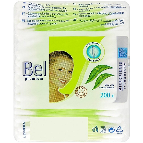 Bel Premium Cotton buds + microfibers 200 bags