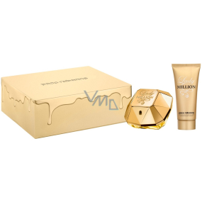 Paco Rabanne Lady Million perfumed water 50 ml + body lotion for women 100 ml, gift set