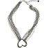 Silver necklace with heart 38 cm