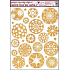 Window foil without glue white gold round stars 42 x 30 cm