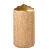 Pearl clasped candle gold cylinder 50 x 100 mm