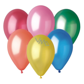 Inflatable metal balloons mix of colors 26 cm 100 pieces in a bag