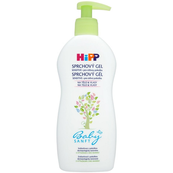 HiPP Babysanft Organic Shower Gel with Natural Almond Oil for Sensitive Skin 400 ml