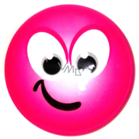Nekupto Magnet Emoji Smiley wheel pink 4 cm