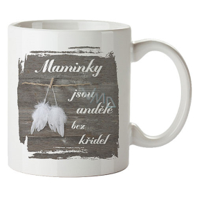 Bohemia Gifts Ceramic mug with a picture Moms are angels without wings 350 ml