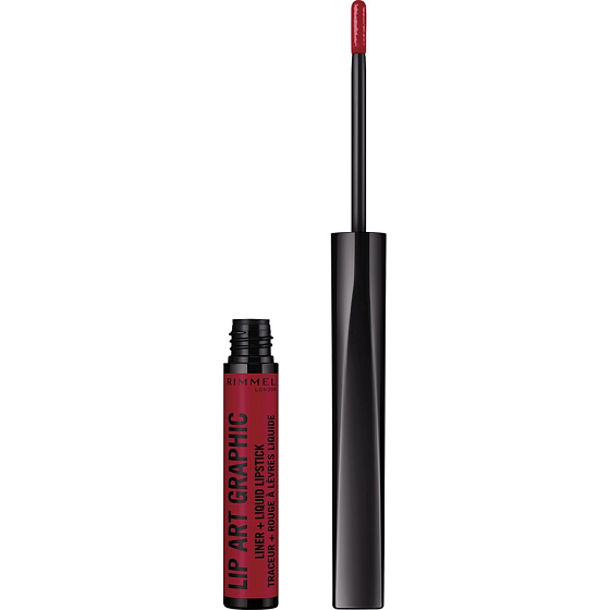Rimmel London Lip Art Graphic Lip Liner + Liquid Lipstick 2-in-1 550 Cuff Me 1.8 ml