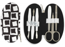 Dup Manicure Elenka black and white nylon 6 piece pattern 230404-031
