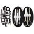 Dup Manicure Elenka black and white nylon 6-piece pattern 230404-031