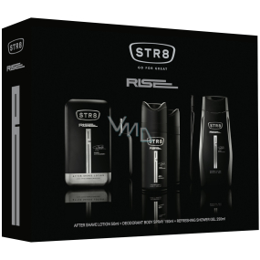 Str8 Rise aftershave 50 ml + deodorant spray 150 ml + shower gel 250 ml, cosmetic set
