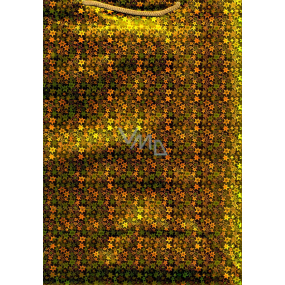 Nekupto Gift Paper Bag Hologram 32 x 26 x 13 cm Gold, Stars 110 01 THL