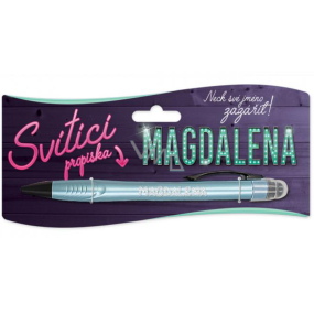 Nekupto Glowing pen with the name Magdalena, touch tool controller 15 cm