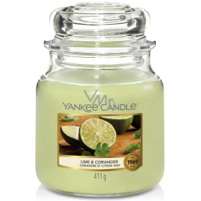 Yankee Candle Lime & Coriander - Lime and Coriander scented candle Classic medium glass 411 g