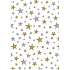 Ditipo Gift wrapping paper 70 x 500 cm White gold and silver stars