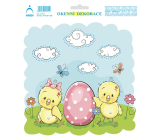 Arch Easter sticker, window film without adhesive Chicken with egg 20 x 23 cm
