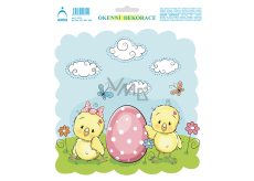 Arch Easter sticker, window film without adhesive Chicken with egg 20 x 23 cm