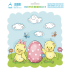 Arch Easter sticker, window film without adhesive Chicken with egg 20 x 23 cm