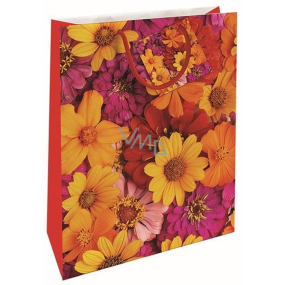 Nekupto Gift paper bag 32,5 x 26 x 13 cm Coloured flowers