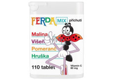 Ferda Mix vitamin C food supplement with sweeteners 60 mg 35 g 110 tablets