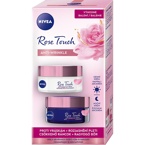 Nivea Rose Touch Anti-wrinkle Day Cream 50 ml + Anti-wrinkle Night Cream 50 ml, duopack