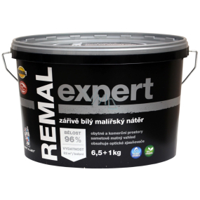 Remal Expert zářivě bílá malířská barva na zeď 6,5 + 1 kg