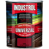 Industrol S2013 universal gloss top coat for metal and wood, 8300 cherry red, 600 ml