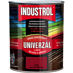 Industrol S2013 universal gloss top coat for metal and wood, 8300 cherry red, 600 ml
