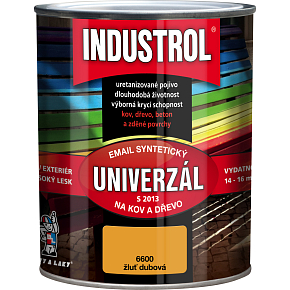 Industrol S2013 universal gloss top coat for metal and wood, 6600 oak yellow, 600 ml