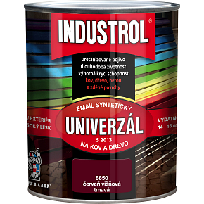 Industrol S2013 universal glossy topcoat for metal and wood, 8850 dark cherry red, 750 ml