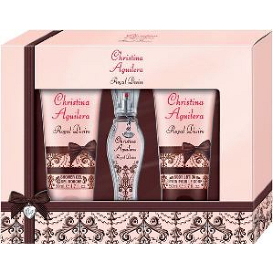 Christina Aguilera Royal Desire perfumed water for women 15 ml + shower gel 50 ml + body lotion 50 ml, gift set
