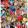 Sheet of Tattoo Stickers for Face and Body Italy Flag 1 Design