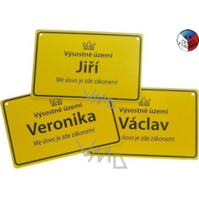 Nekupto Sign named Ales 15 x 10 cm 1 piece