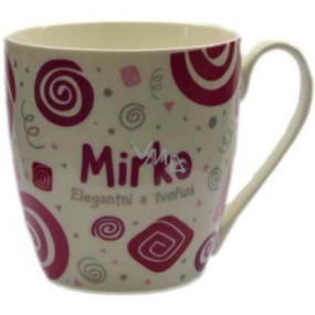 Nekupto Twister mug named Mirka pink 0.4 liter