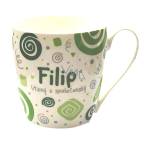 Nekupto Twister mug named Filip green 0.4 liter