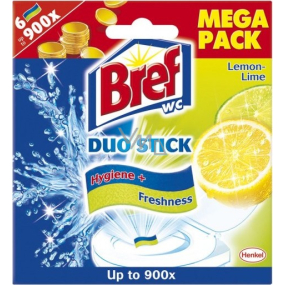 Bref Duo Stick Lemon-Lime self-adhesive toilet strips 6 x 9 g