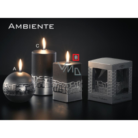 Lima Ambiente candle black prism 65 x 120 mm 1 piece