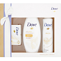 Dove Silk Glow Nourishing Shower Gel 250 ml + toilet soap 100 g + Silk Dry antiperspirant spray 150 ml, cosmetic set