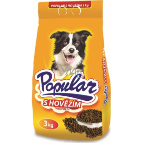 Popular With beef complete dog food 3 kg