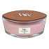 WoodWick Rose - Rose scented candle with wooden wide wick and glass ship lid 453 g