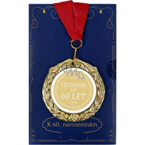 Albi Paper greeting card in an envelope Greeting card with a medal - 60 years W