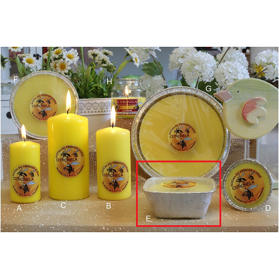 Lima Citronela mosquito repellent candle scented yellow garden square 190 g