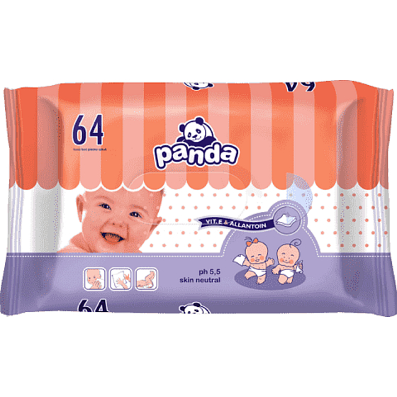 Bella Happy Baby Panda Wet Wipes 64 Pieces
